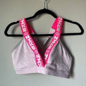 Nike Pink Indy Logo Dri-Fit Sports Bra - Size M